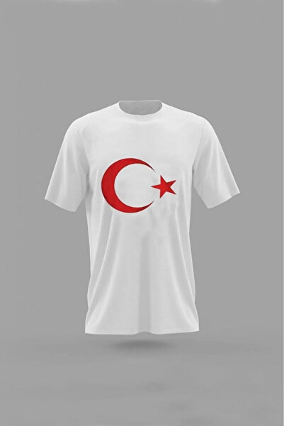 çiko kids Tricou pentru copii din bumbac cu steagul turcesc și imprimat Ataturk pentru fete și băieți (UNİSEX) 5-13 ani