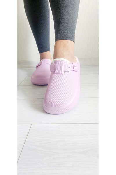 AkınalBella AKINALBELLA HOUSE SLIPPERS WITH FUR INSIDE BUCKLE