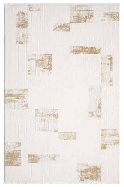 Karmen Halı Truva Tv035s Krem Rengi Halı Gold Geometrik Detaylı Akrilik Yumuş...