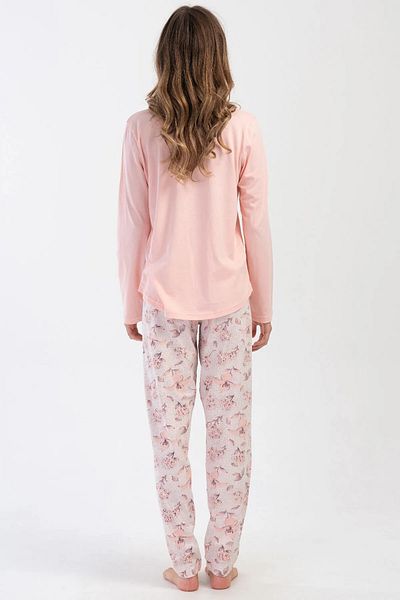 Evimmis Long Sleeve Cotton Women's Pajamas Set Large Size