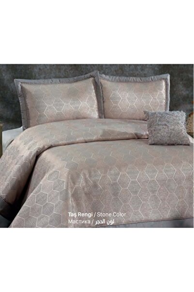 Güzide Klasik Yatak Örtüsü Pırlanta Kapiçino