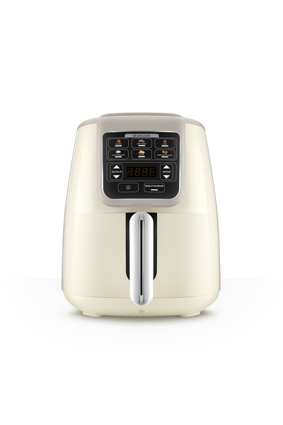Karaca Air Pro Cook Köz Steel XL Çelik Hazneli Airfryer Iconic Beige 4 Litre 4 Kişilik