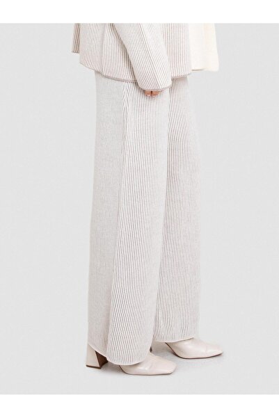 Serianno %100 Yün Fitilli Pantolon Pnt7980kemıkbej