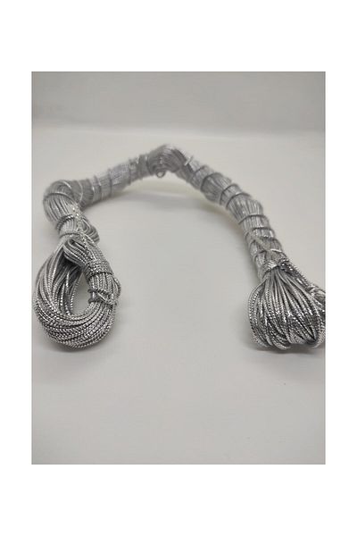 roco paper 30 Meters Decorative Silver Silvery Monophile Lanyard - Gift Wrapping and Decoration Lanyard