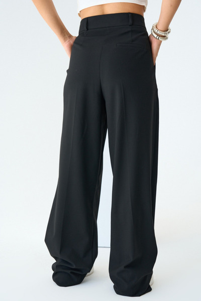 LOOSH Kadın Siyah Yüksek Bel Palazzo Pantolon