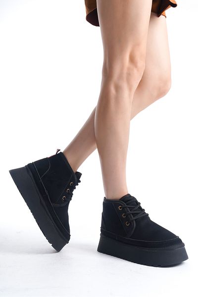 CZ London Kurze Schnürstiefel für Damen mit hoher Sohle