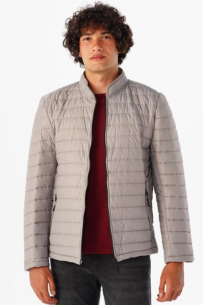 SÜVARİ Μπουφάν Süvari Slim Fit Γκρι καπιτονέ