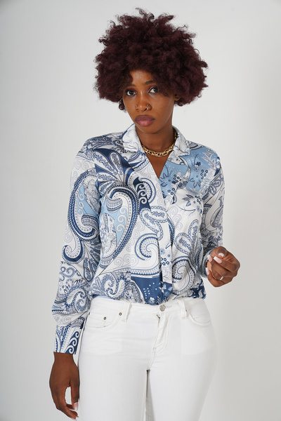 YORSSTYLE Mavi Desenli Body