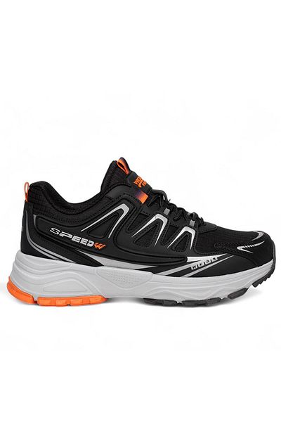 Wickers Wickers 2705 Men's Black Orange - Comfortable Orthopedic Casual Sneakers
