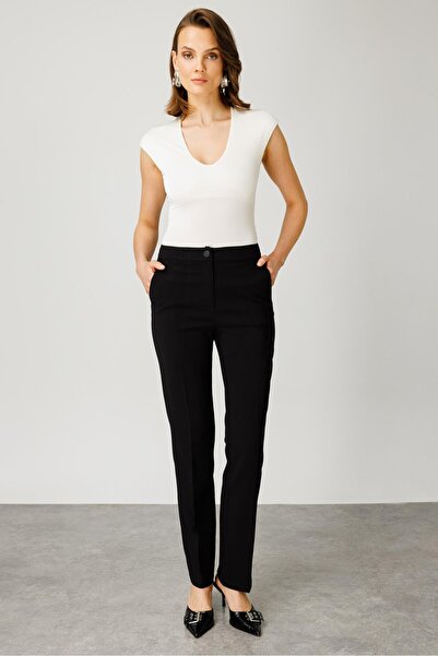 Moda İlgi Modailgi Yandan Cepli Klasik Takım Pantolon - 7559 Siyah
