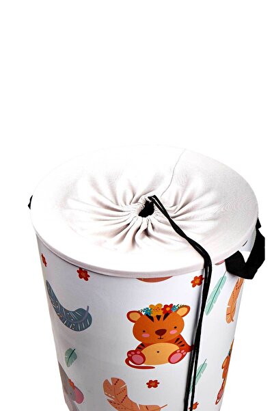 QUTU Qoja Kese 20 L Teddy Bear Animals Desenli Çok Amaçlı Çamaşır Ve Oyuncak Sepeti