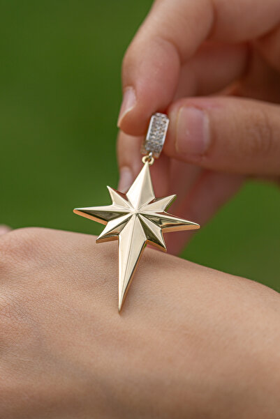 Çgk Çiğdem Gürel Kuyumculuk 14 Ayar Kuzey Yıldızı Altın Kolye Ucu