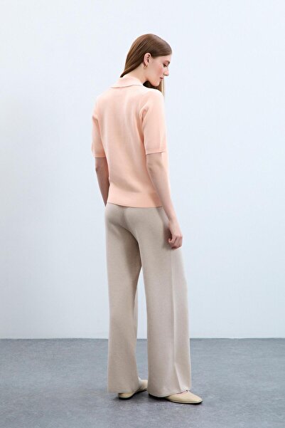 Serianno %100 Organik Pamuk Baskı Detaylı Polo Yaka Kazak