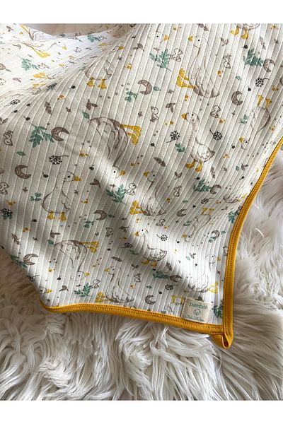 Tiny World Duck Printed Double Layer Combed Cotton Newborn and Multi-Purpose 100% Cotton Baby Blanket