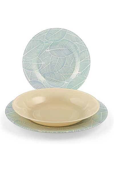 Paşabahçe Pasabahce Dinnerware Set - 18 Pieces, Midas,Multi Color