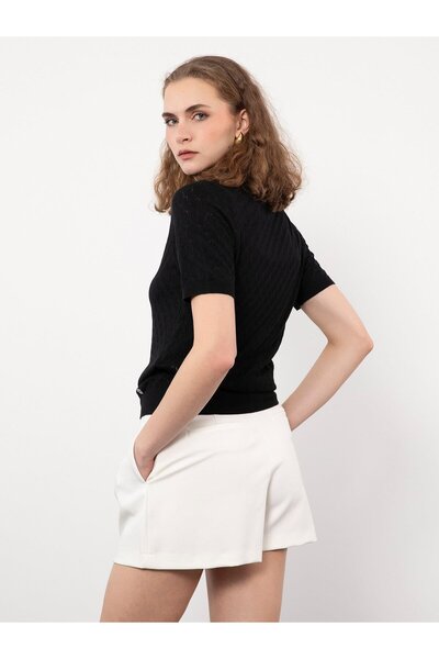 Serianno Bisiklet Yaka Ajurlu Kazak Kzk9774sıyah