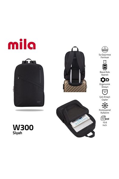 Mila Classone 17.3 -15.60 Inch, 5 Compartments, Wtxpro Waterproof Fabric and Zipper, Laptop Backpack-w300