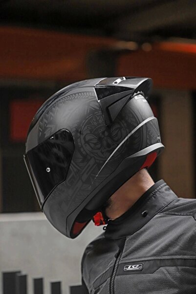 LS2 Rapıd 2 Race Takaroa Mat Siyah Kask