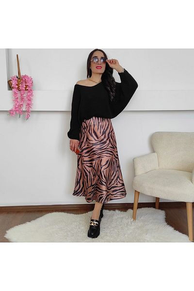 Altı Üstü Butik Pulover tricotat cu maneca liliac