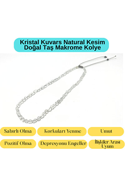 YILDIZ DOĞAL TAŞ Sertifikalı Kristal Kuvars Natural Kesim Makrome Doğal Taş K...