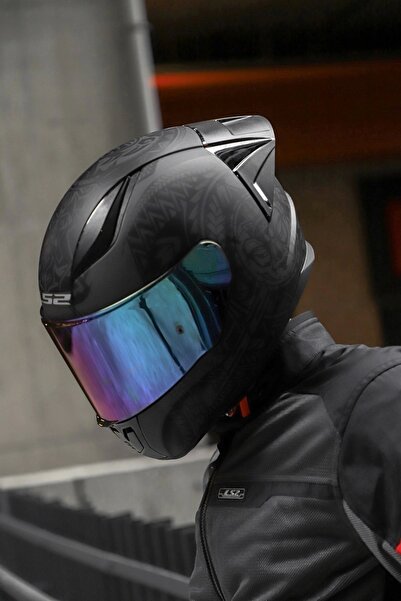 LS2 Rapıd 2 Race Takaroa Mat Siyah Kask + Spoiler