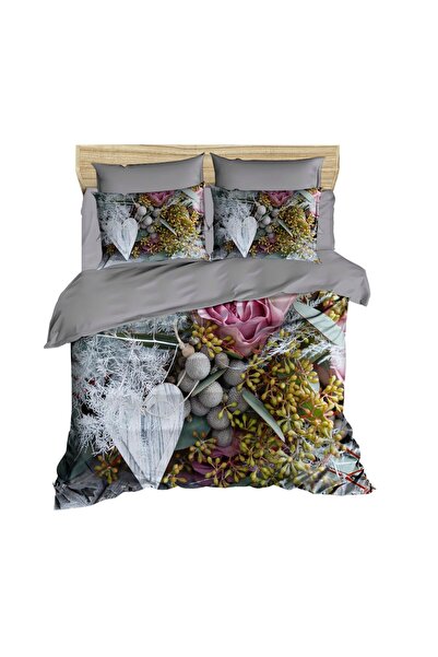 Fabeteks Rose and Adornment 3D Digital Double Duvet Cover Set