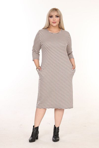 modayız Double Pocket Winter Plus Size Dress 1E-2601