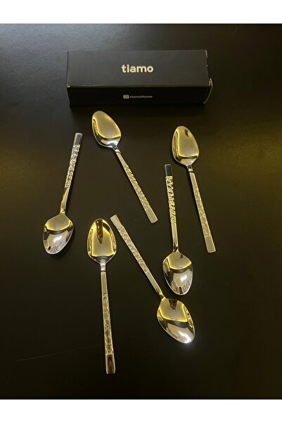 Tiamo PETEK ÇAY KAŞIK 6 ADET 18/10 ÇELİK 2 MM KALINLIK SPOON