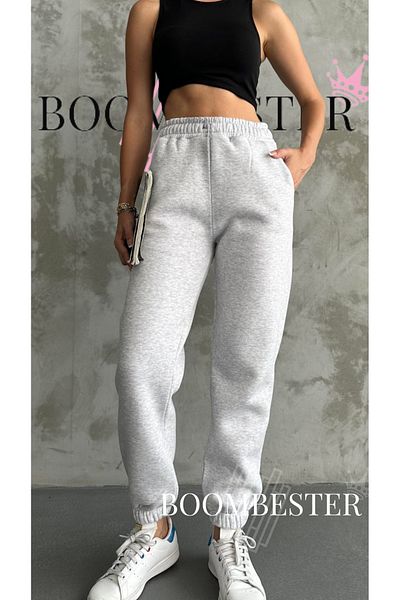 BoomBester Premium Quality - Παντελόνι φούτερ με τρία νήματα χαλαρής κοπής με φλις και ελαστική μέση