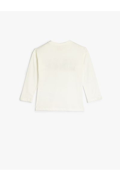 Koton Μακρυμάνικο βαμβακερό μπλουζάκι Atatürk Crew Neck