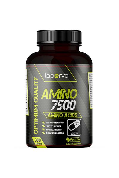 Laperva Amino Tablets, 7500 Mg, 300 Tablets,lean Muscles Growth, Protects Muscles.