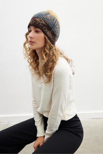 Peraluna قبعة تريكو نسائية بنمط عرقي من Harmony Beanie - متعددة
