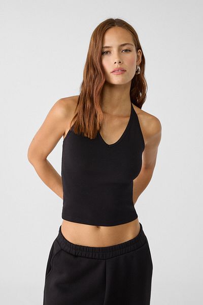 Stradivarius Tied halter top