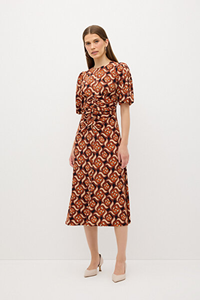 adL Gathered Patterned Dress