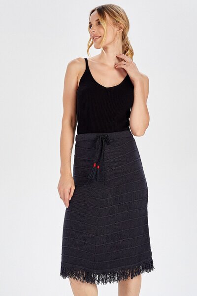 Peraluna Anthracite Bohemian Skirt