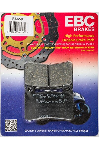 Genel Markalar QJ SRK 400RR/TNT250 ÖN FREN BALATASI EBC FA658 B1 Uyumlu