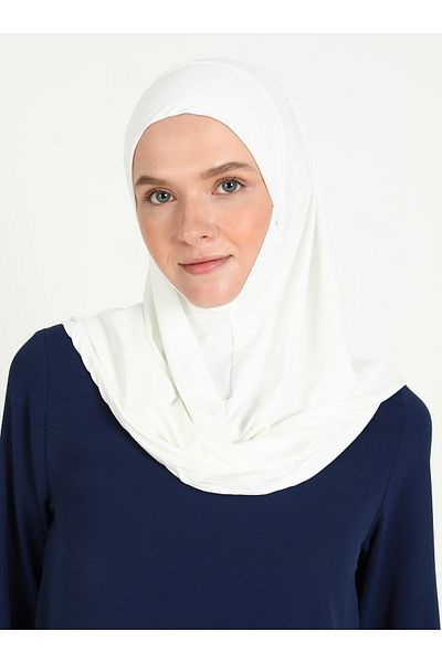 Ecardin Αθλητικά κασκόλ με σαγόνια σε κρεμ χρώμα Hijab Turban - St 026
