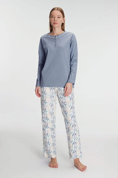 Anıl 11260 Set de pijamale din bumbac cu mâneci lungi pentru femei