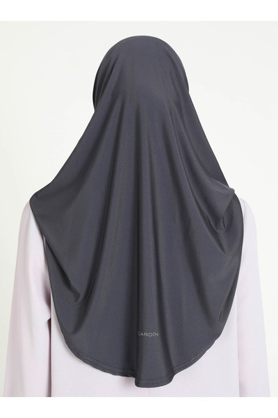 Ecardin Anthracite Chin Sports Micro Fabric Scarfs Hijab Turban - St 026