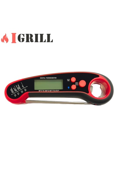 IGRILL Profesyonel Su Geçirmez Hızlı Sıcaklık Ölçer Gıda Termometresi (Kırmızı)