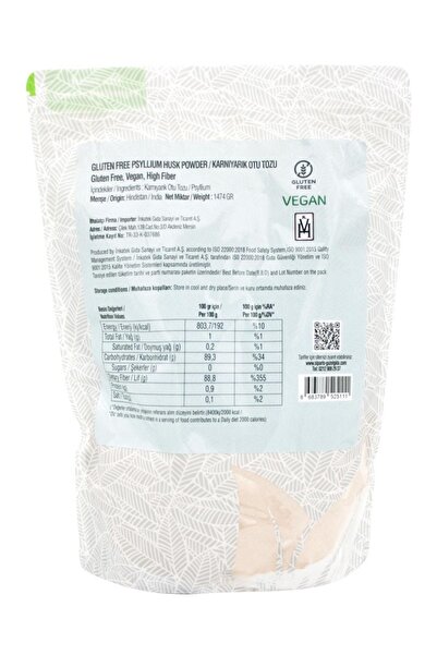 Güzel Ada Gıda Psyllium Karnıyarık Otu Tozu 1474 gr