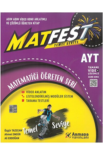 Armada Yayınları Armada YKS AYT Matfest Temel Seviye Soru Kitabı Yeni