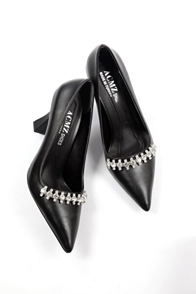 ACMZ SHOES kadın topuklu taş detaylı ayakkabı