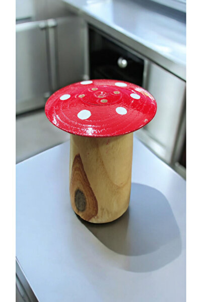 Genel Markalar OYMA AĞAÇ  AHŞAP MANTAR DESENLİ TUZLUK 1 ADET