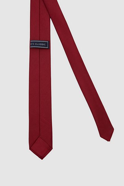 D'S Damat Ds Damat Claret Red Plain 5.5 Cm Tie