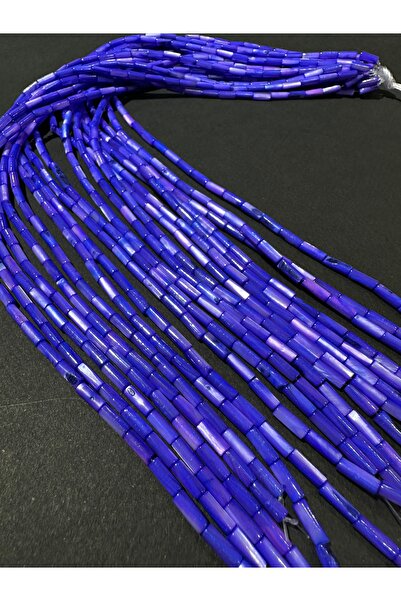LİVZA BİJUTERİ Lacivert  Boru Sedef Dizisi 15x4 Mm
