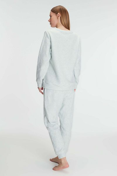 Anıl 11269 Women's Long Sleeve Fleece Pajamas Set