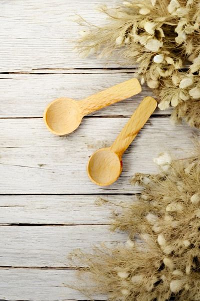 küche haus Decorative Spice Spoon - Bamboo Scale, Wooden Handmade
