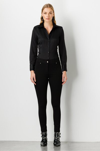 Moda İlgi Modailgi Cepli Tayt Pantolon Siyah