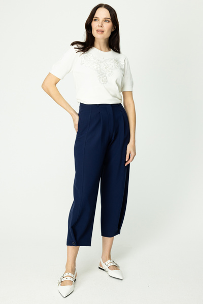 ON Брюки з плісированим переднім краєм і ґудзиками на штанинах